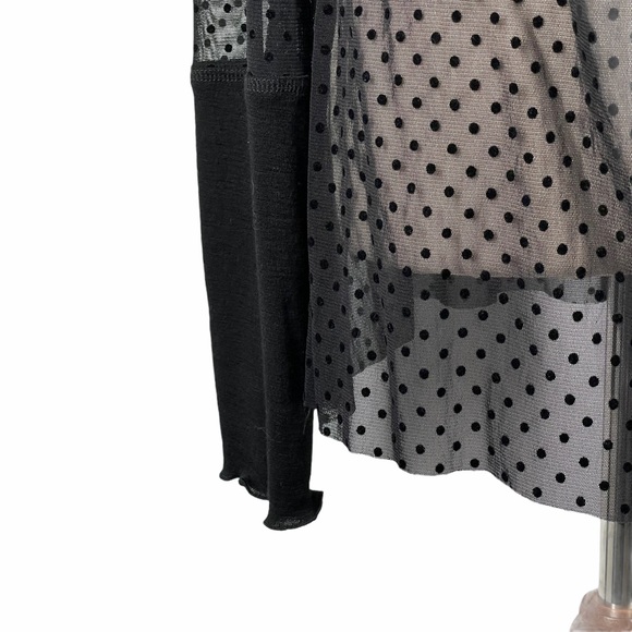 Sandra Soulos sheer black spot blouse. Size 12. - Picture 5 of 8